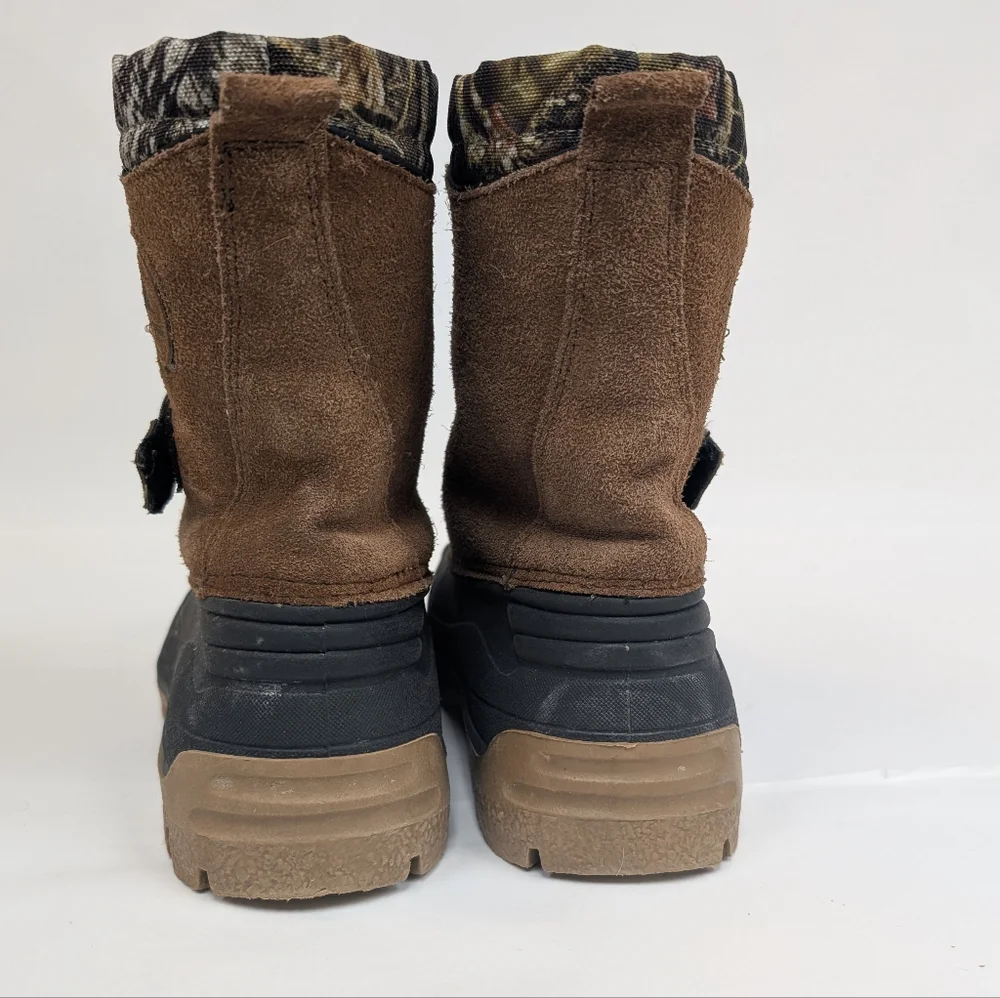 Ozark Trail Leather Snow/Rain Camo Hunting Boots Men's Size 6 Women's Size 8